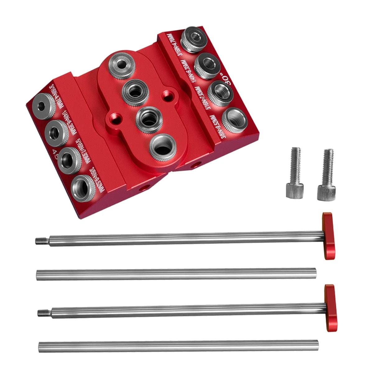 Kit gabarit de perçage poche multi-angles en aluminium