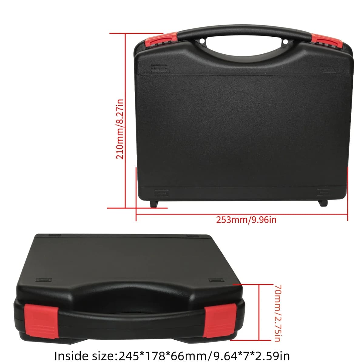 Mallette de rangement portable multifonction en plastique pour instruments
