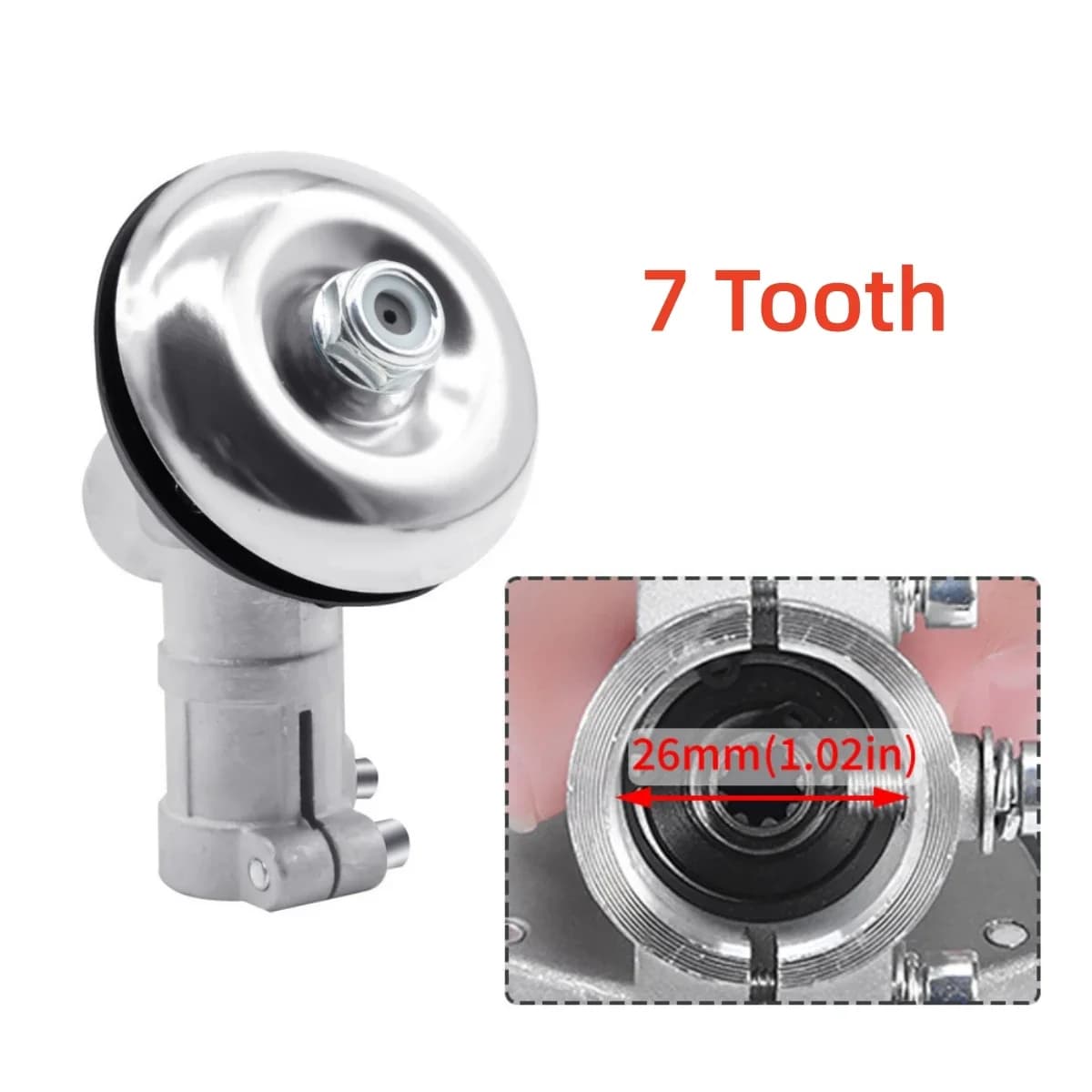 Tête de rechange pour réducteur de débroussailleuse 26mm/28mm