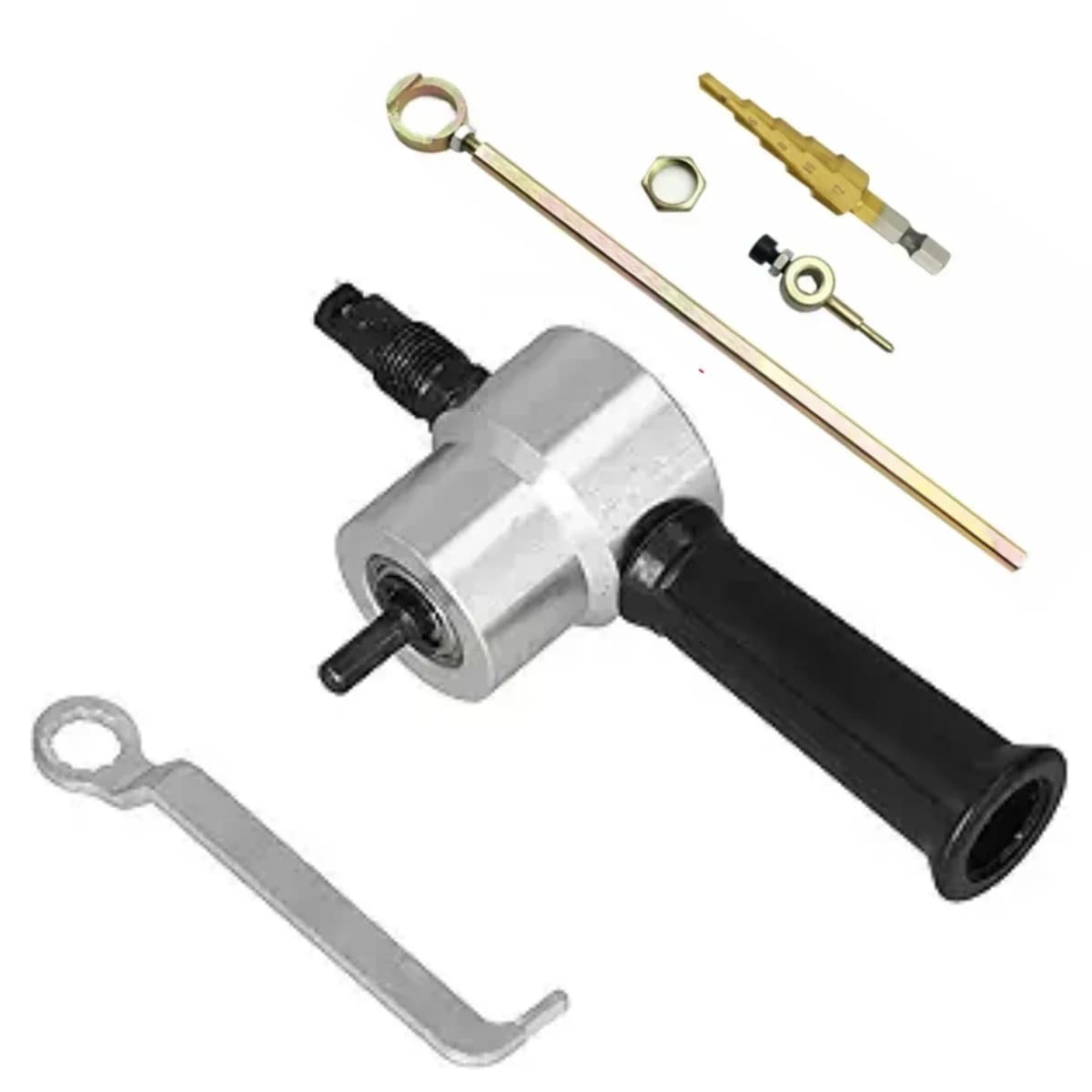 Accessoire grignoteuse pour perceuse électrique sur tôle