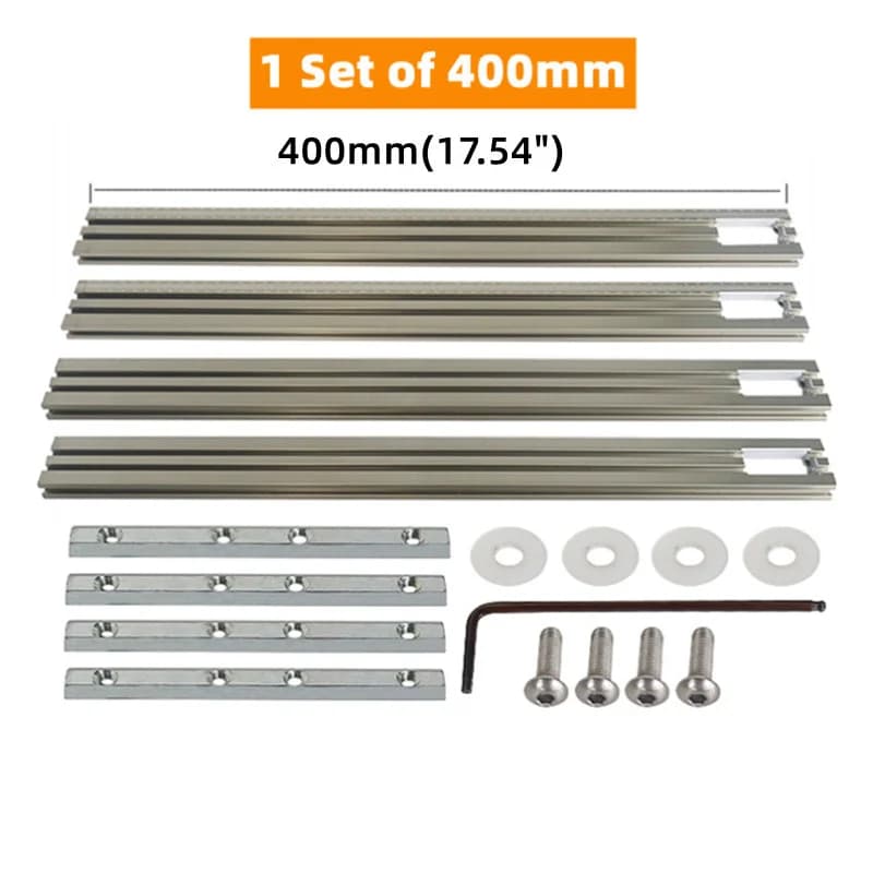 Rail de guidage ajustable pour fraisage et gravure