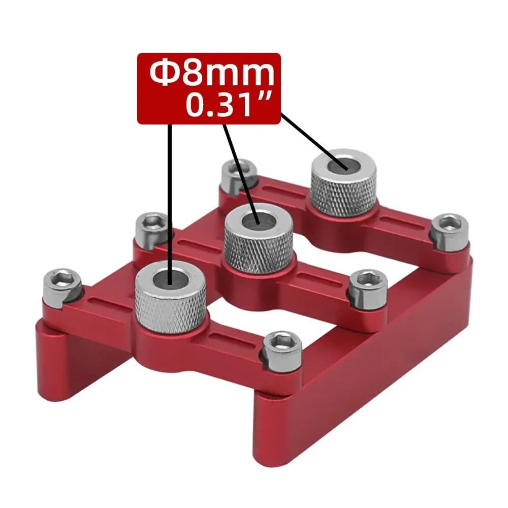Gabarit de chevilles auto-centrant avec douilles 3-10mm