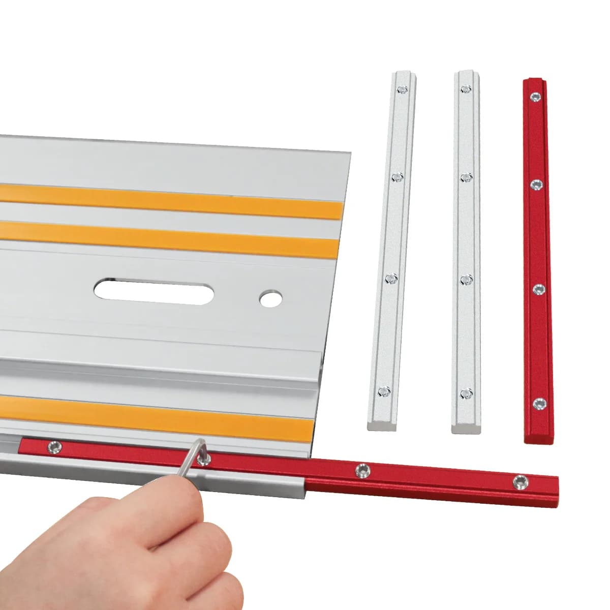 Kit de connecteurs universels pour rails de menuiserie