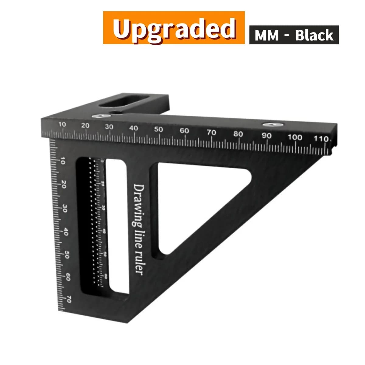 Règle d'angle en aluminium pour menuisier (45°/90°)