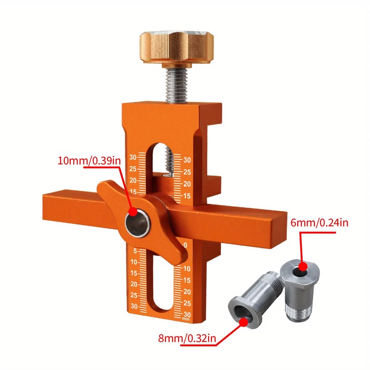 Gabarit de pose de porte de meuble 2-en-1 avec guide de perçage