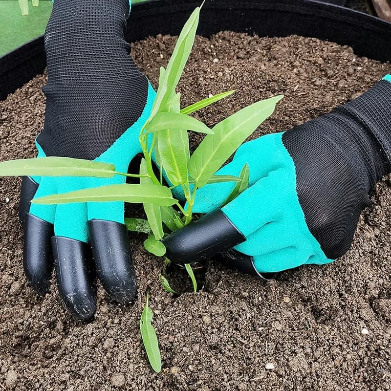 Gants de jardinage imperméables enduits de latex avec griffes