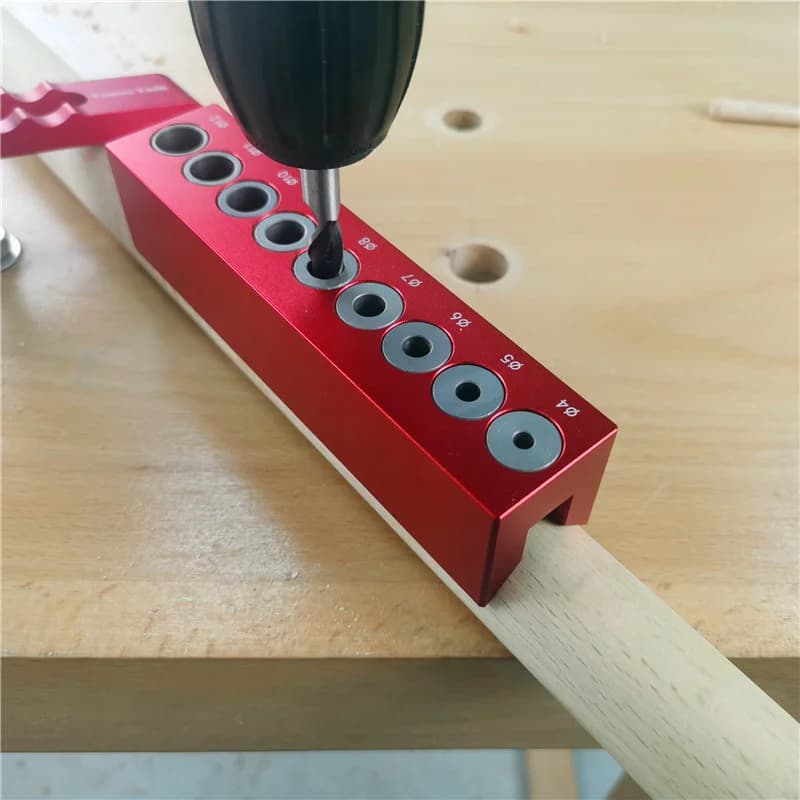 Guide de perçage vertical pour tourillons à poche 4-12mm