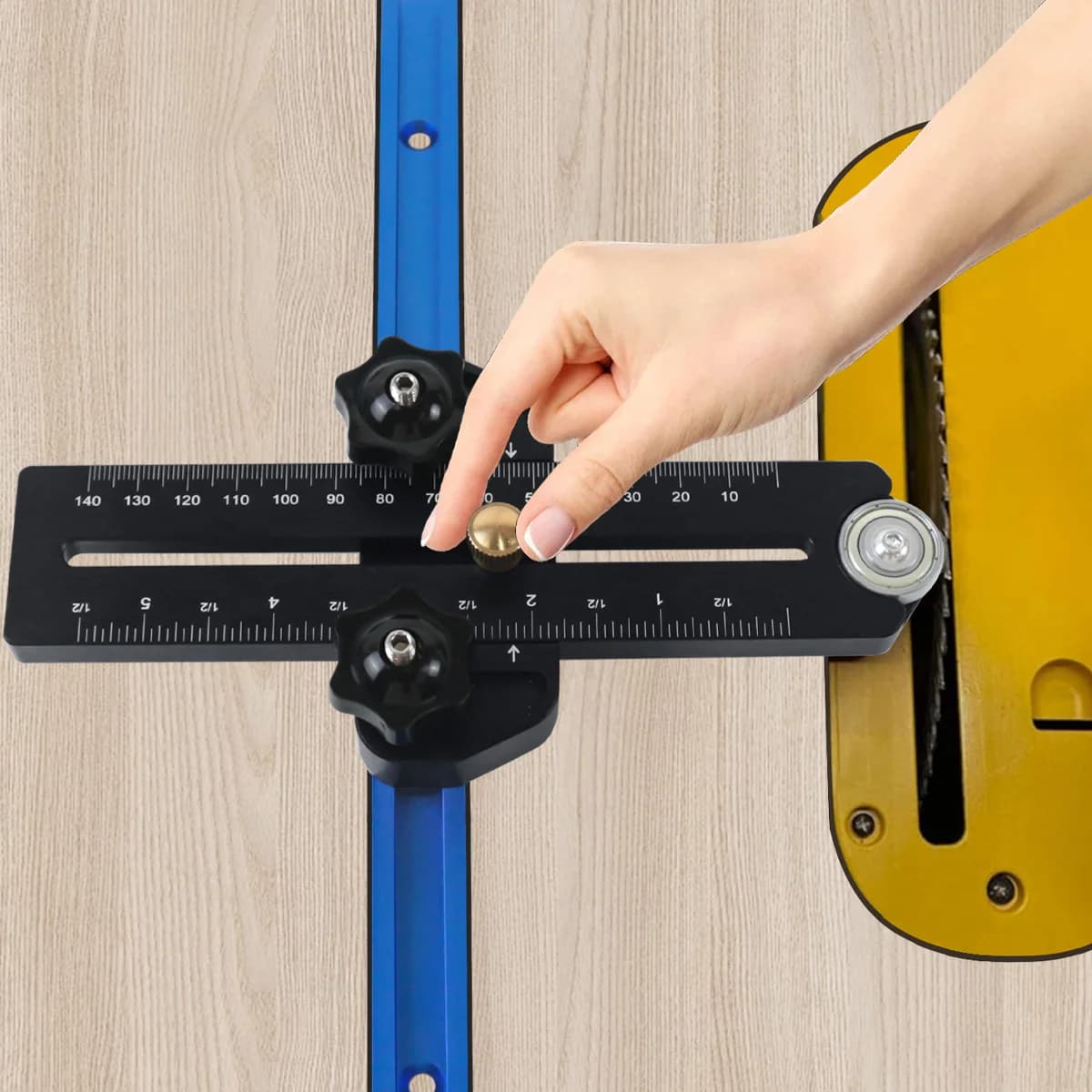 Guide de coupe fine en métal pour scie circulaire sur table