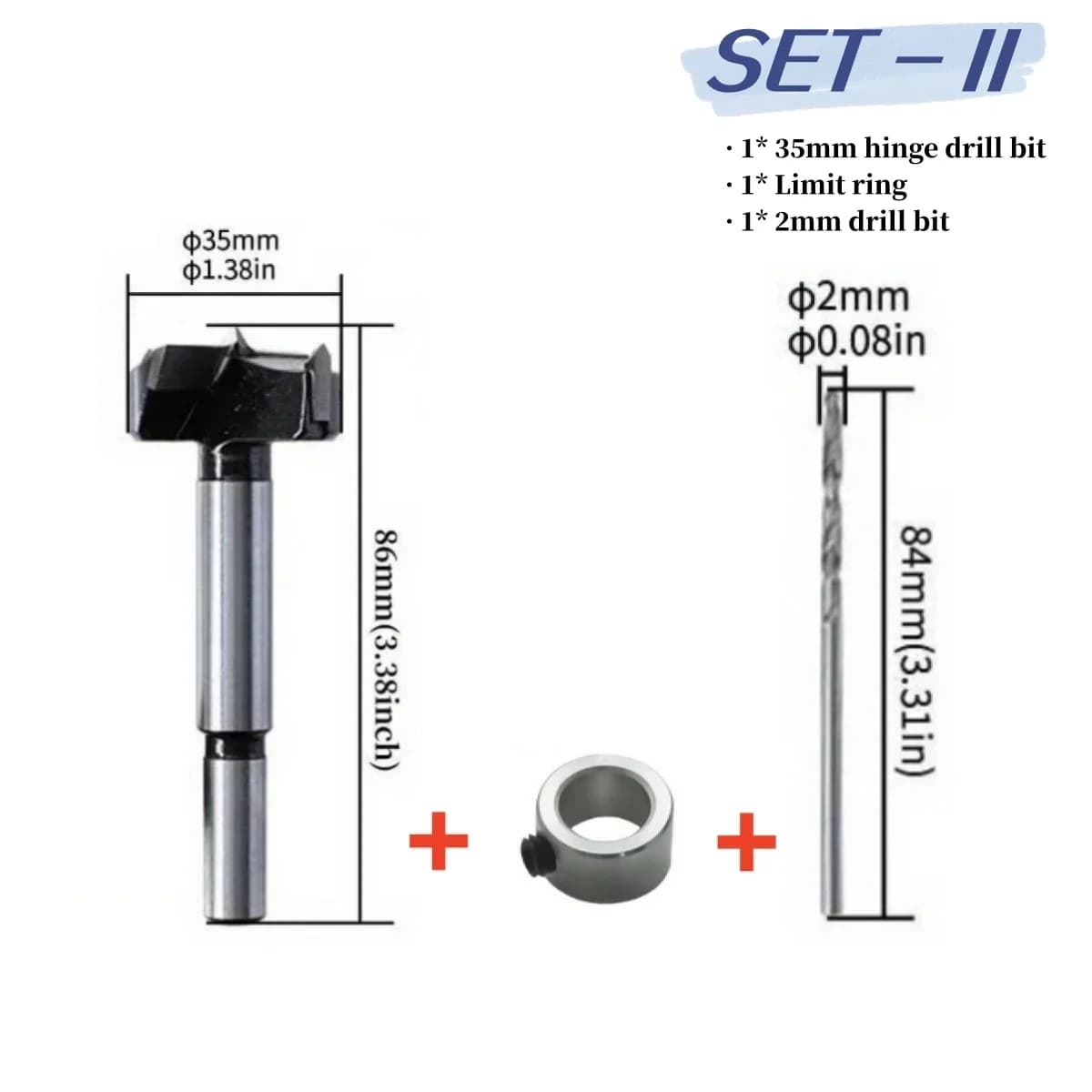 Kit de gabarit et guide de perçage pour charnières invisibles 35 mm