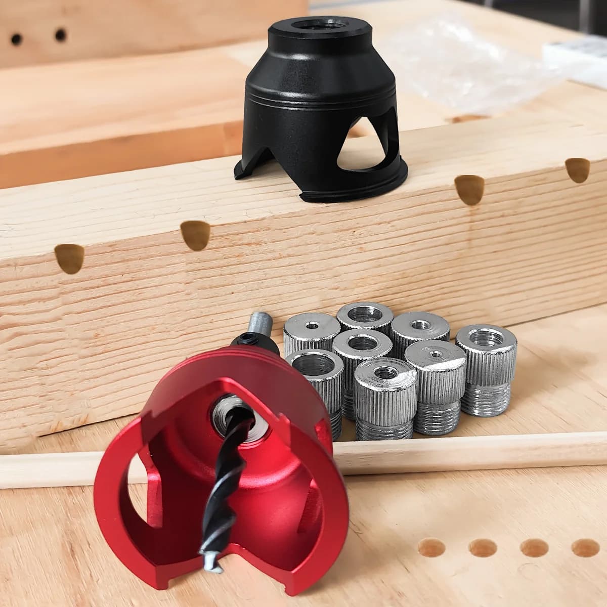 Kit de gabarit de perçage vertical pour tourillons, 2-10 mm