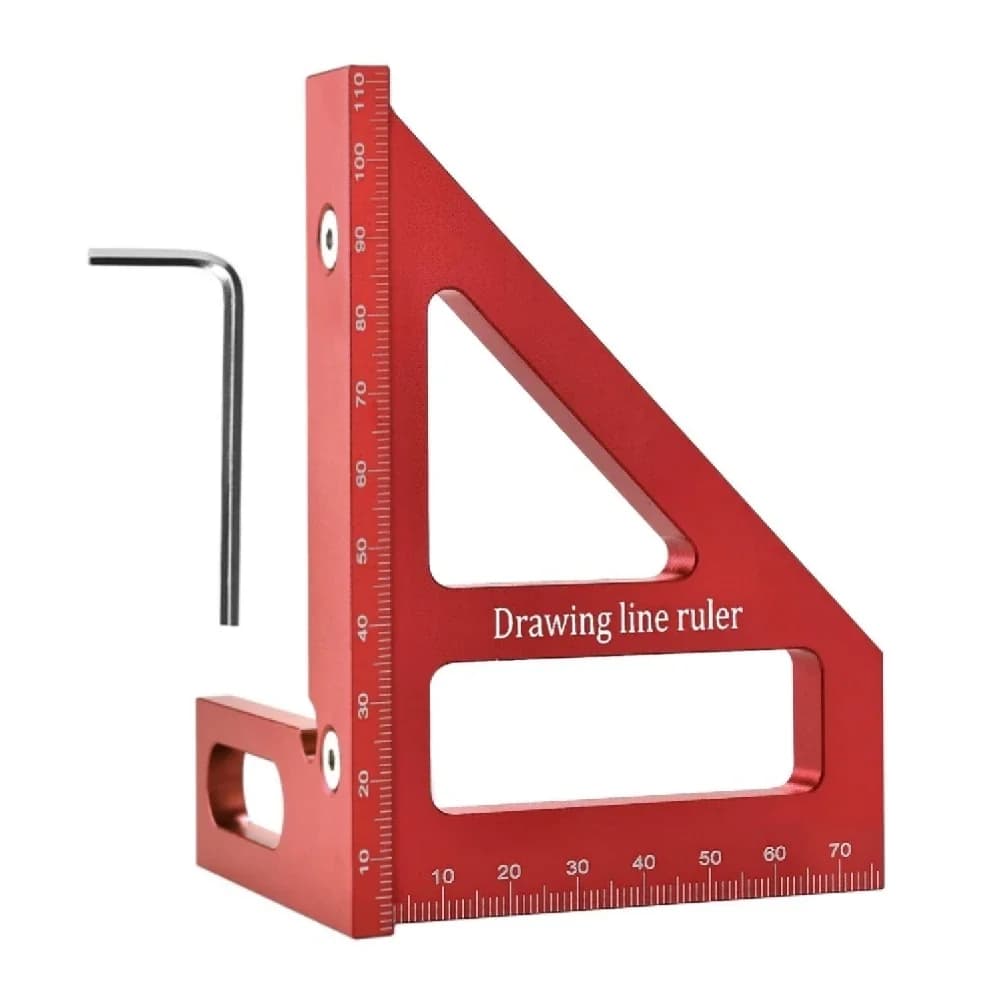 Règle de mesure multi-angles et rapporteur en aluminium