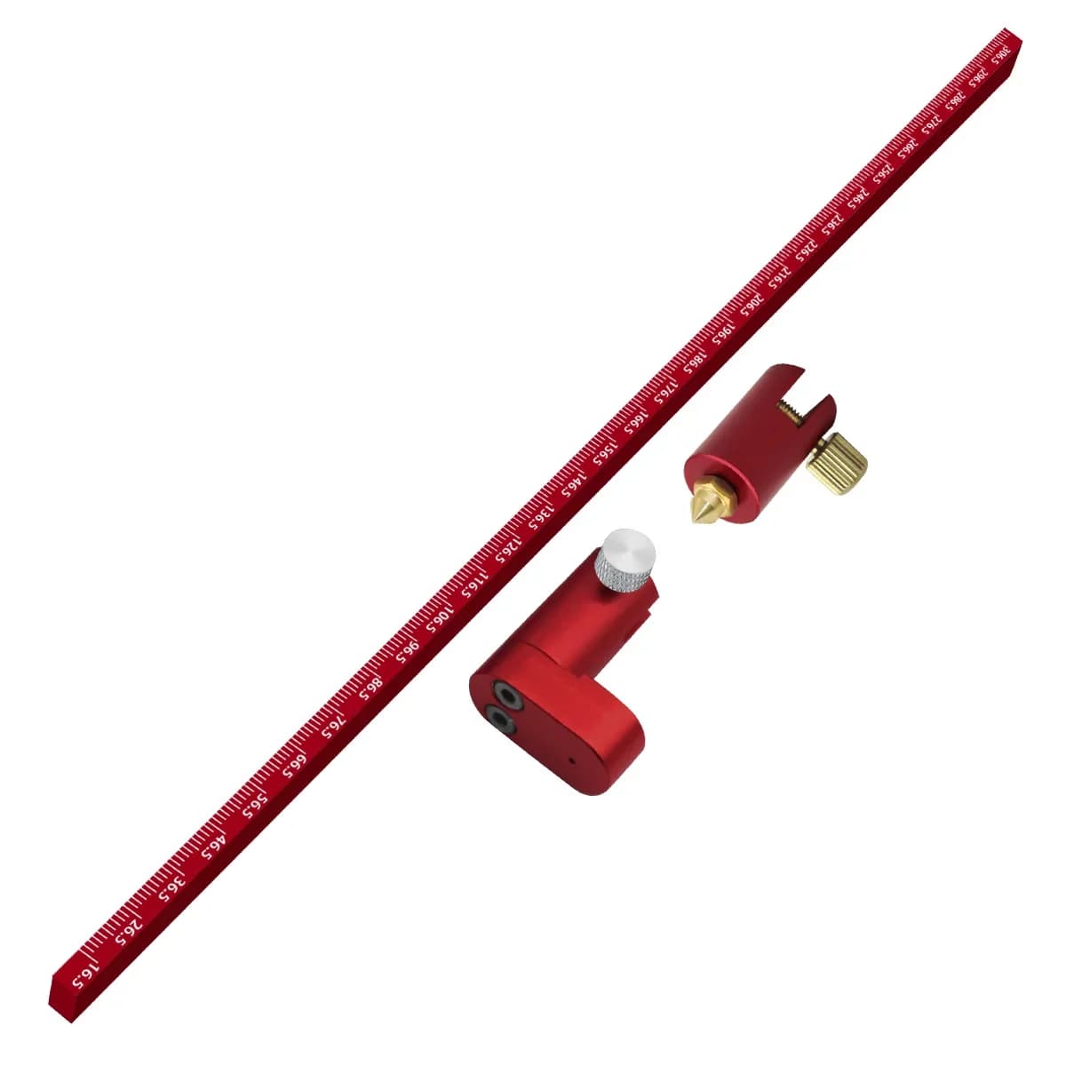 Règle à cercle ajustable et compas traceur