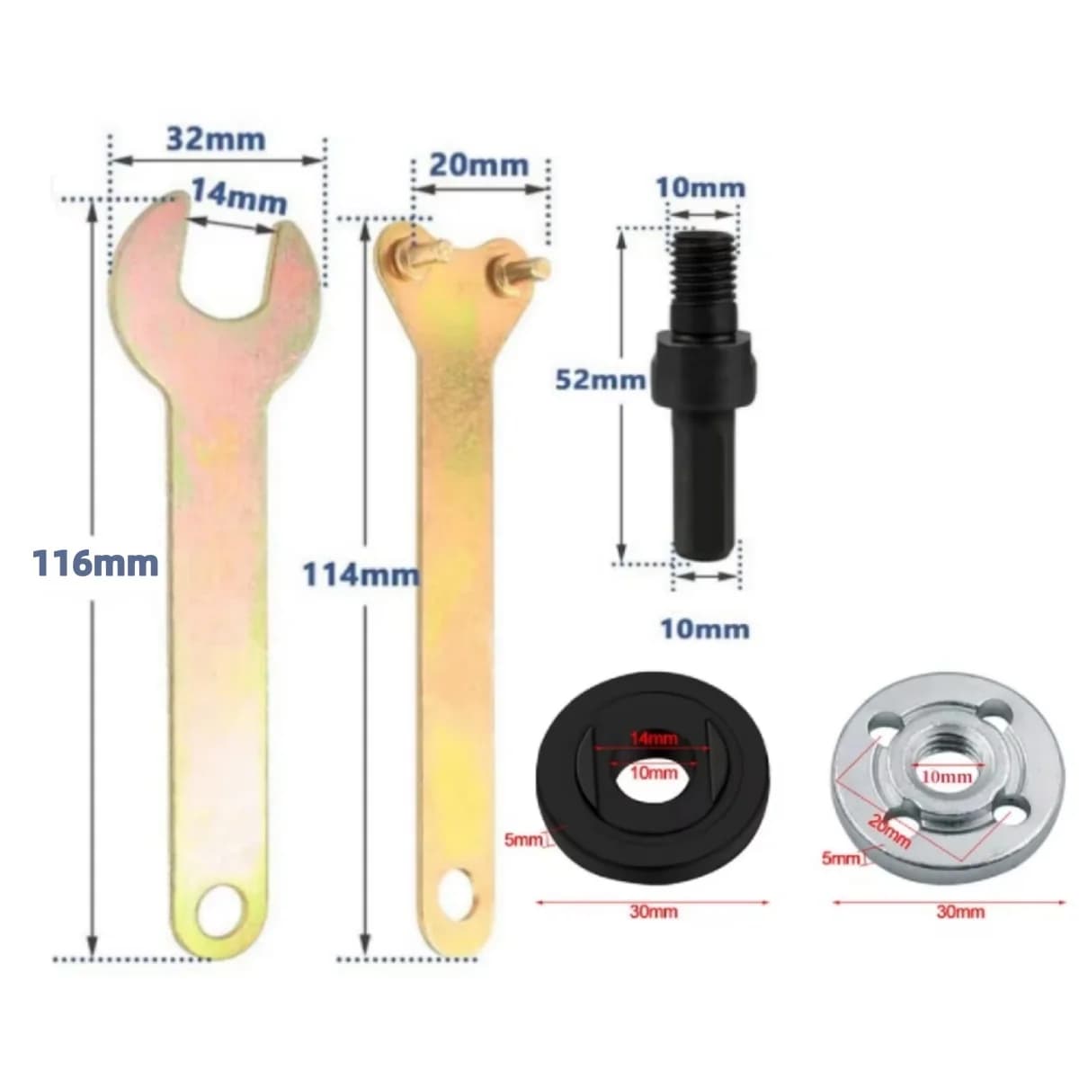 Adaptateur tige de liaison perceuse 10mm vers meuleuse angle