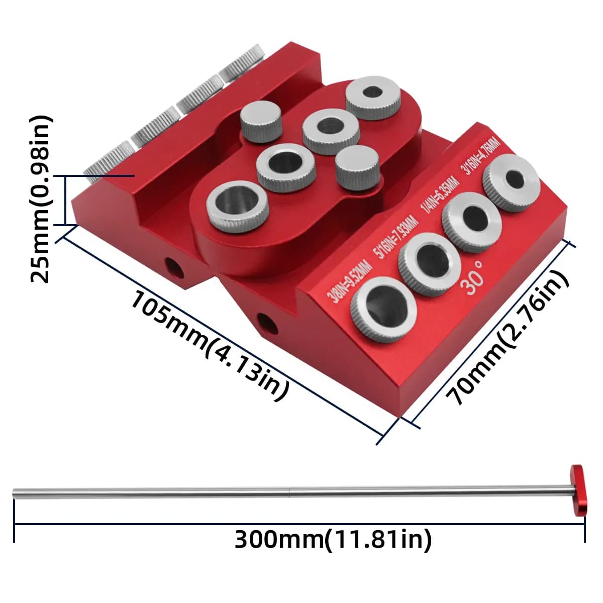 Guide-perceuse multi-angles en alliage pour trous inclinés