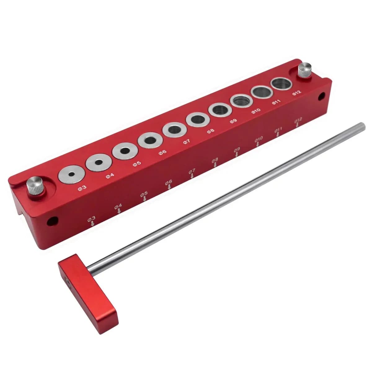 Guide de perçage vertical auto-centreur pour trous oblongs 3-12mm