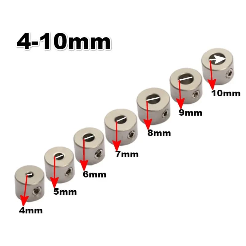 Colliers d'arrêt en acier inoxydable pour gabarit de tourillonnage, 4-10mm