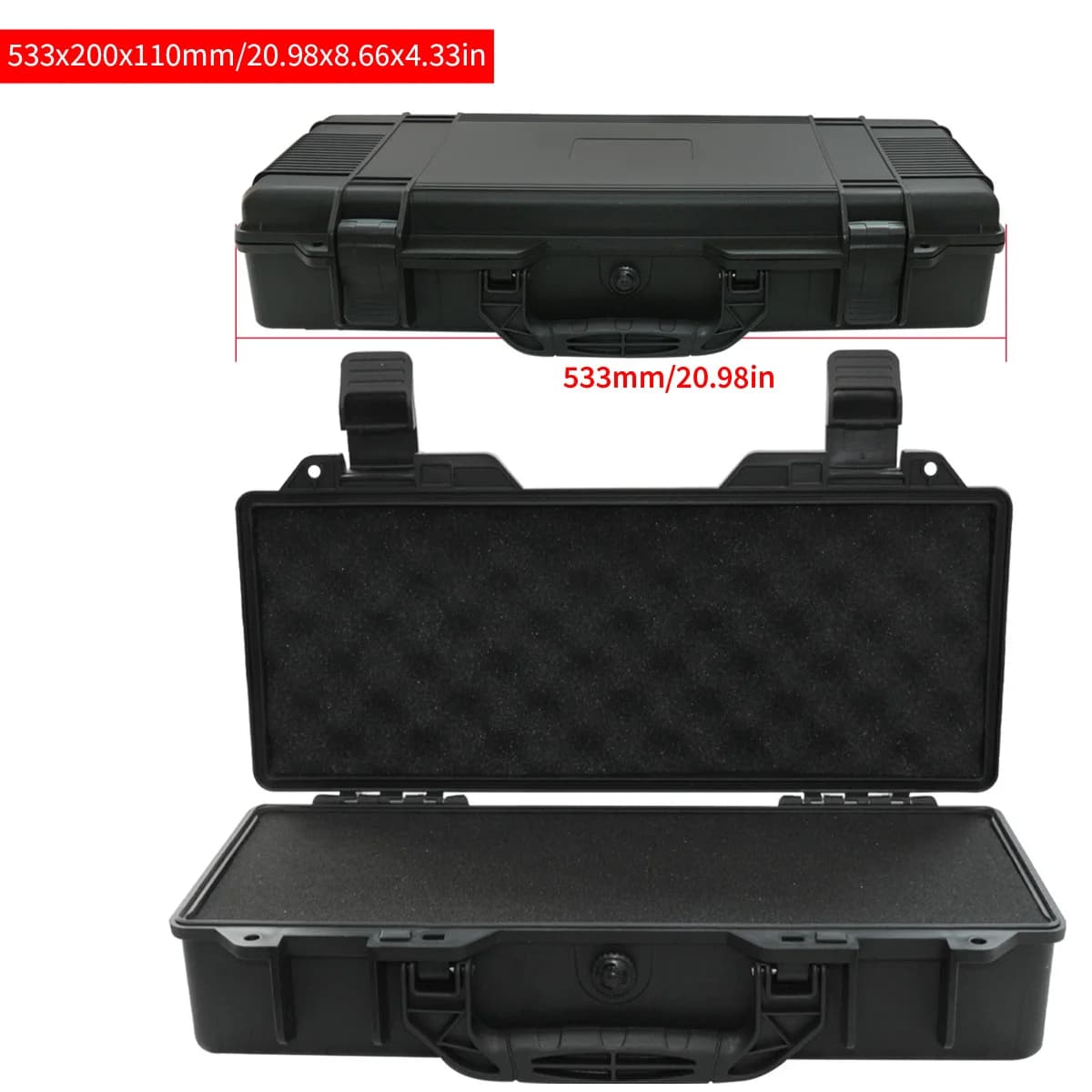 Étui de transport rigide étanche avec intérieur en mousse