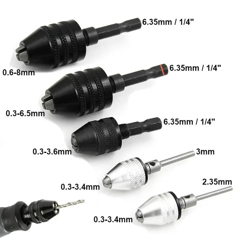 Mandrin de perceuse mini à changement rapide 0,3-8,0 mm