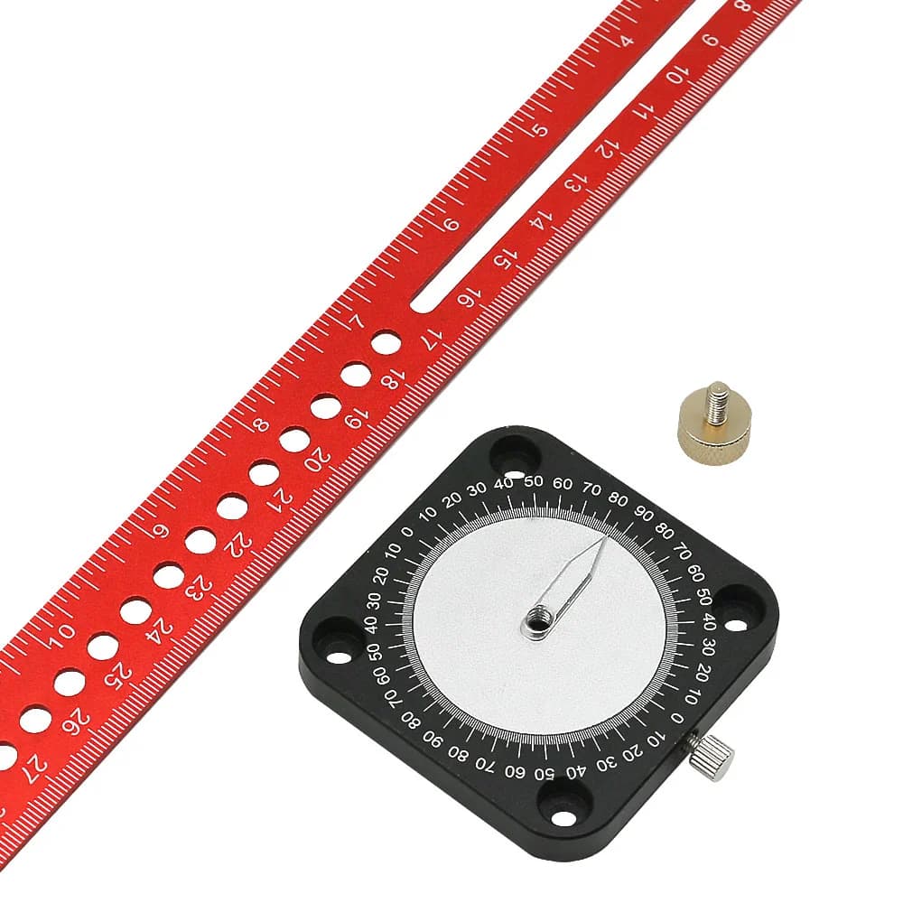 Règle d'angle et traceur en aluminium 360°
