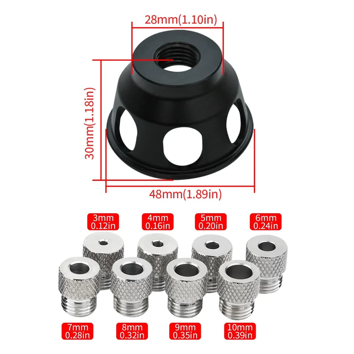 Kit gabarit de tourillons vertical aluminium 3-10mm