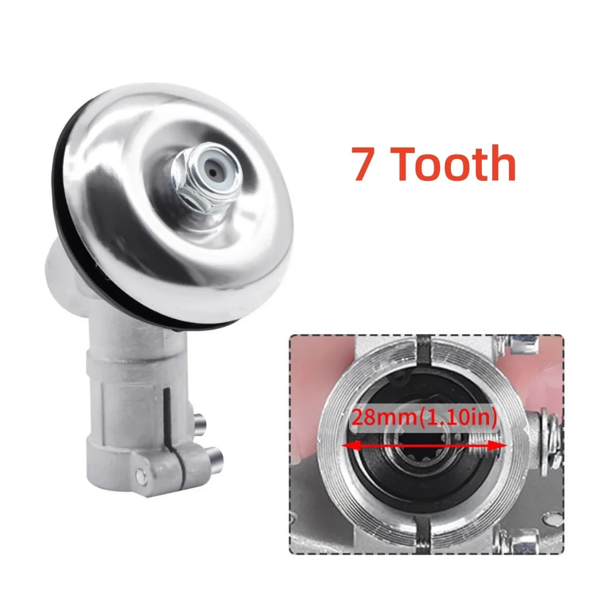 Tête de rechange pour réducteur de débroussailleuse 26mm/28mm