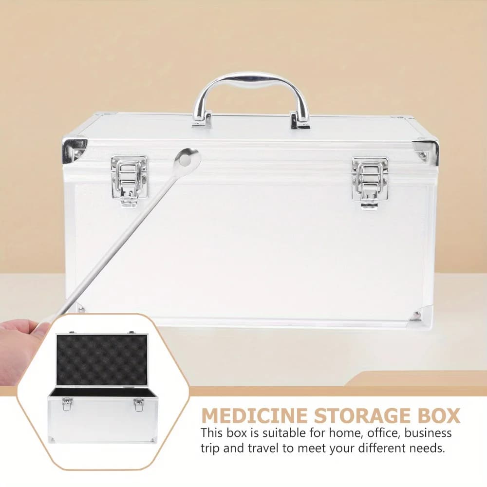 Mallette de rangement rigide portable en aluminium