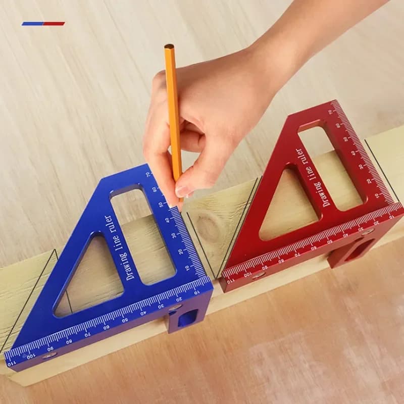 Règle de mesure multi-angles et rapporteur en aluminium