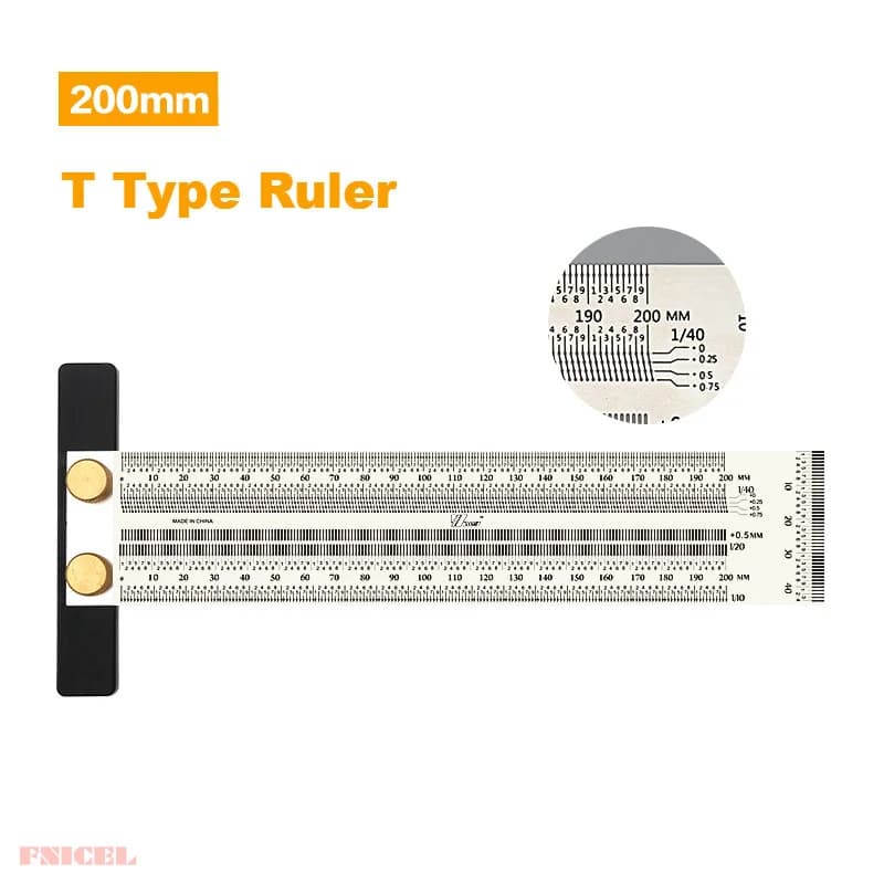 Règle à tracer en T haute précision en acier inoxydable