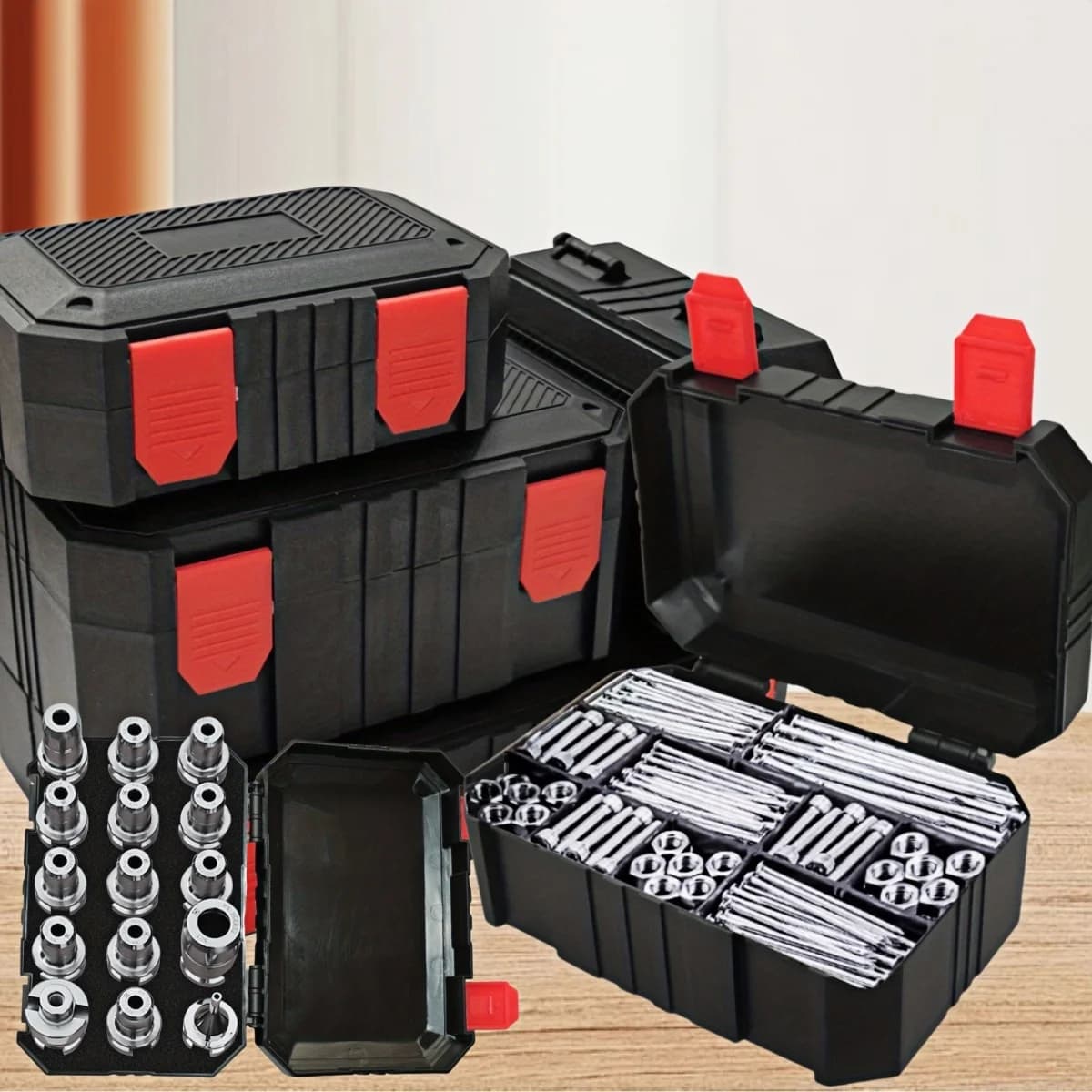 Petite boîte de rangement en plastique pour quincaillerie, outils et accessoires