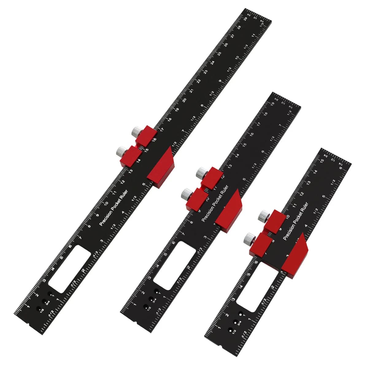 Règle coulissante de précision en aluminium avec butées