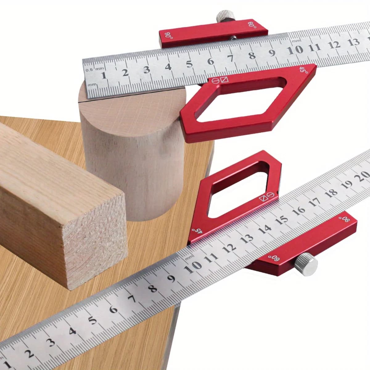 Jeu de traceur d'angle et bloc de positionnement en acier