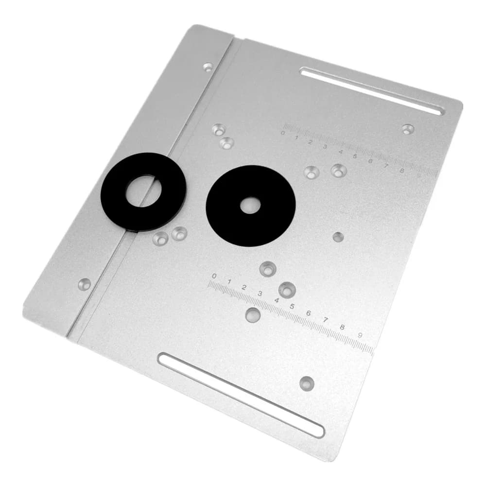 Jeu de plaques d'insertion pour table de défonceuse avec protection transparente