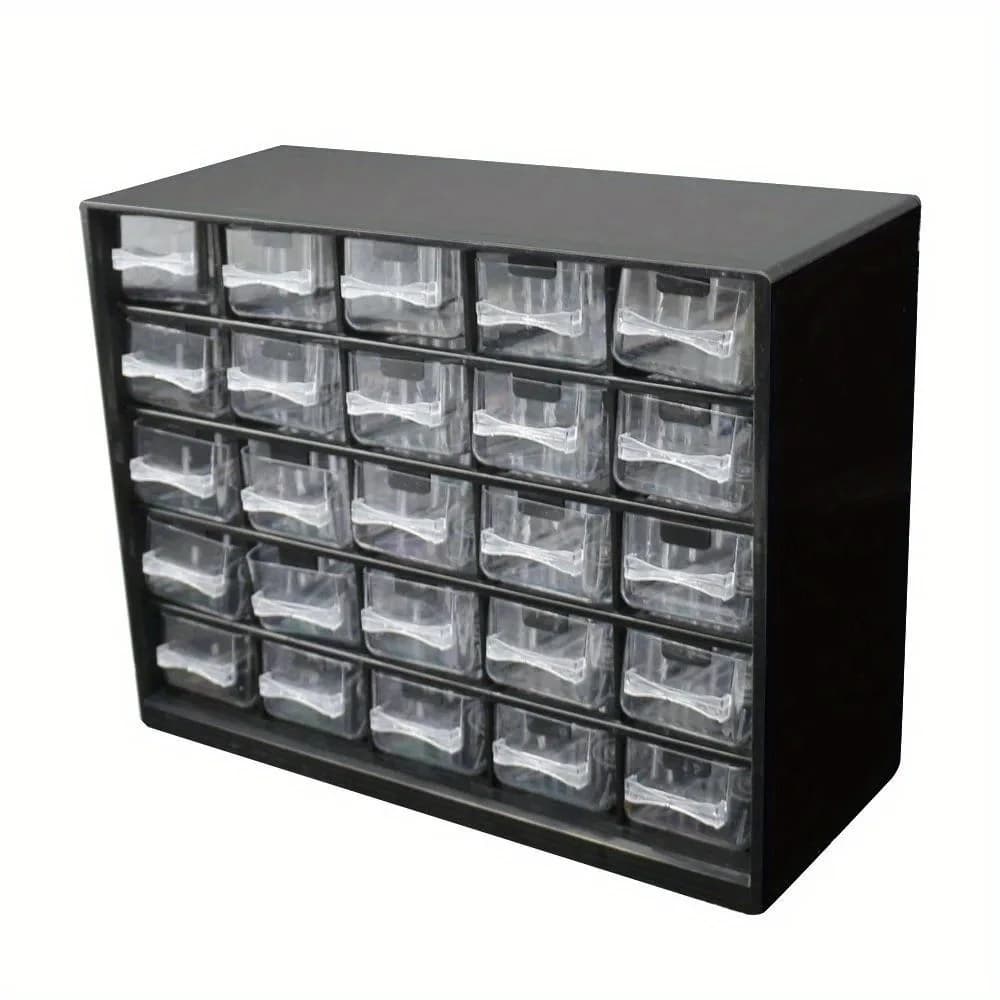 Boîte de rangement murale à tiroirs avec 25 compartiments