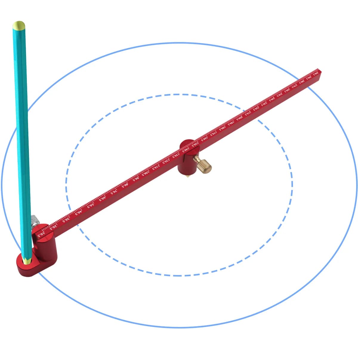 Compas traceur ajustable en aluminium pour menuiserie