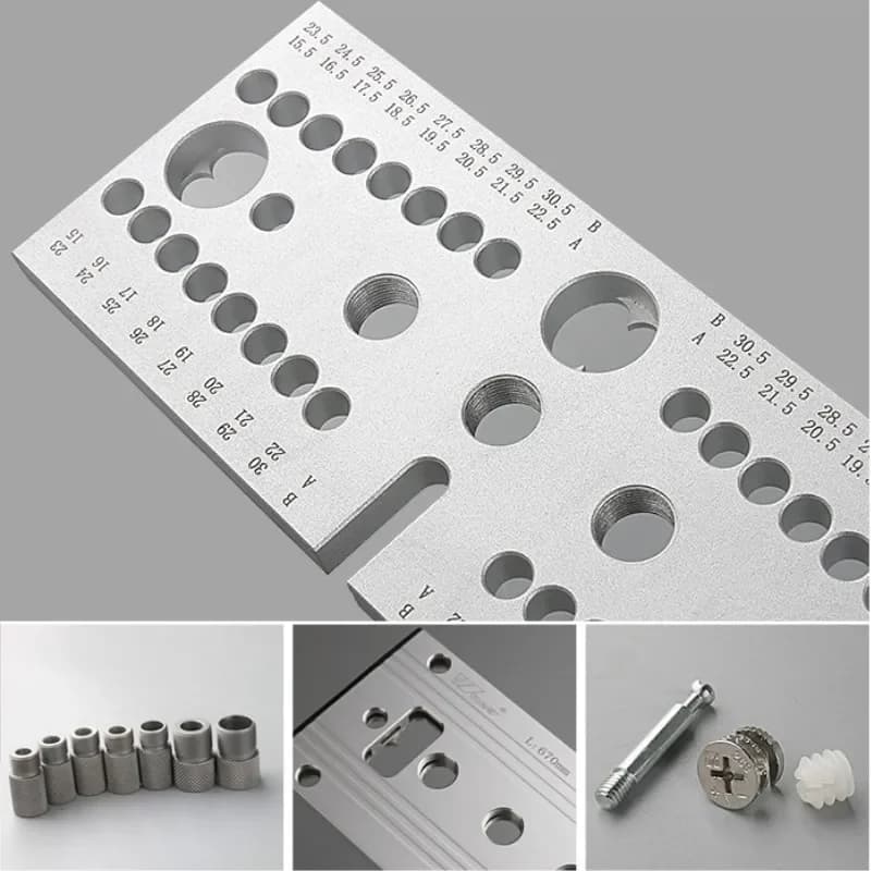 Kit gabarit de perçage pour tourillons réglable 3-en-1