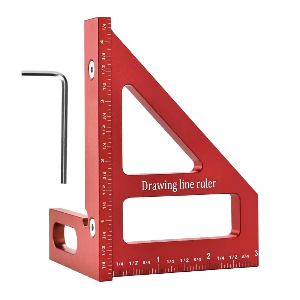 Règle de mesure multi-angles et rapporteur en aluminium