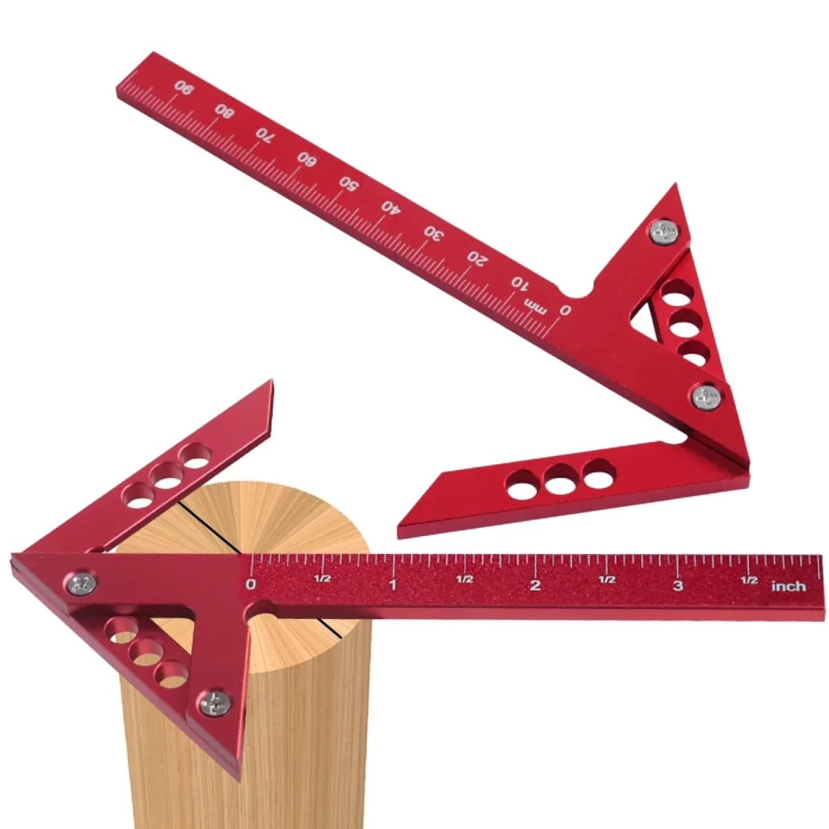Traceur de centre circulaire pour bois 45/90 degrés