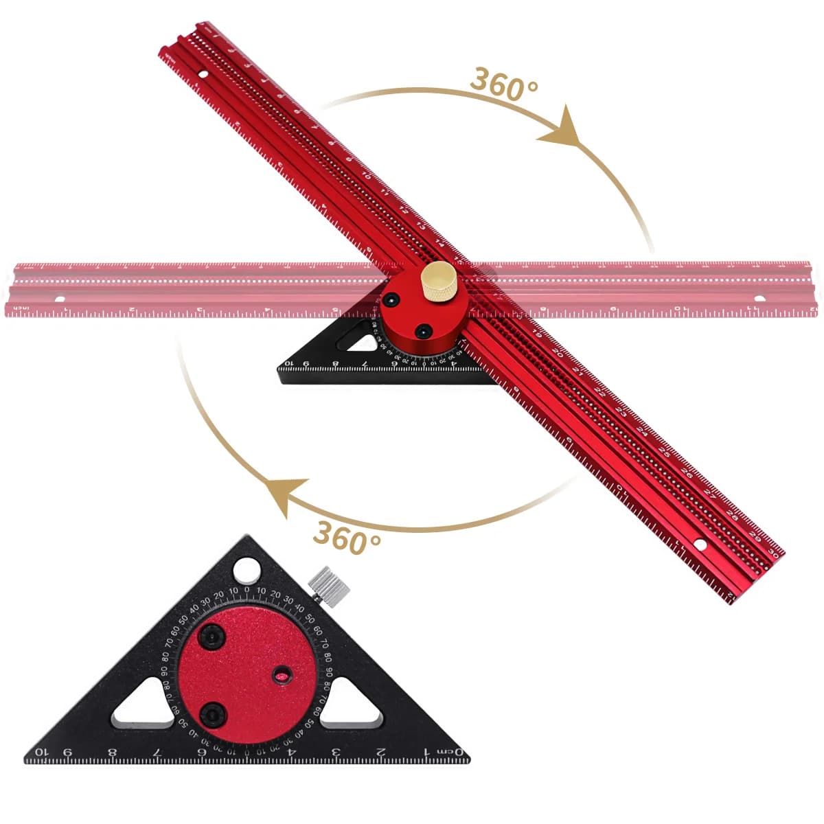 Règle de traçage en T et jauge de marquage en aluminium de précision