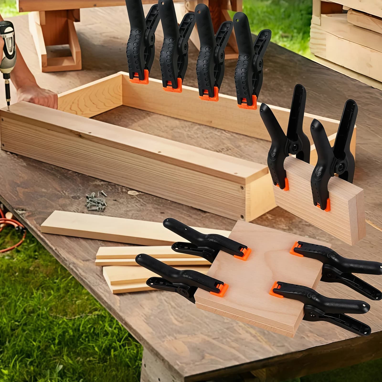 Lot de 10 pinces ressorts à bascule en plastique 2 pouces