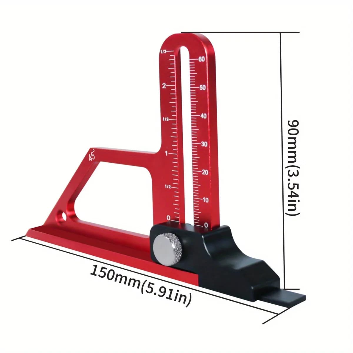 Jauge de profondeur réglable pour scie à table (metric et pouce)