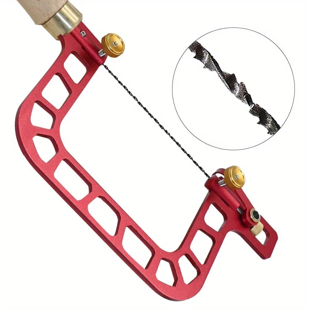 Scie à chantourner en aluminium avec jeu de lames de rechange