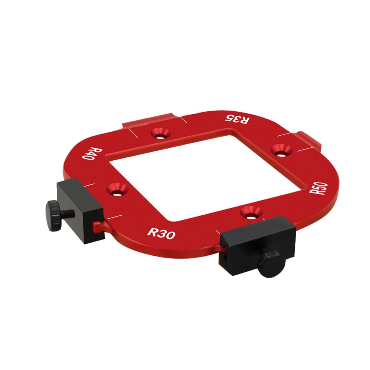 Gabarit 4-en-1 pour rayon d'angle et arc de cercle pour défonceuse