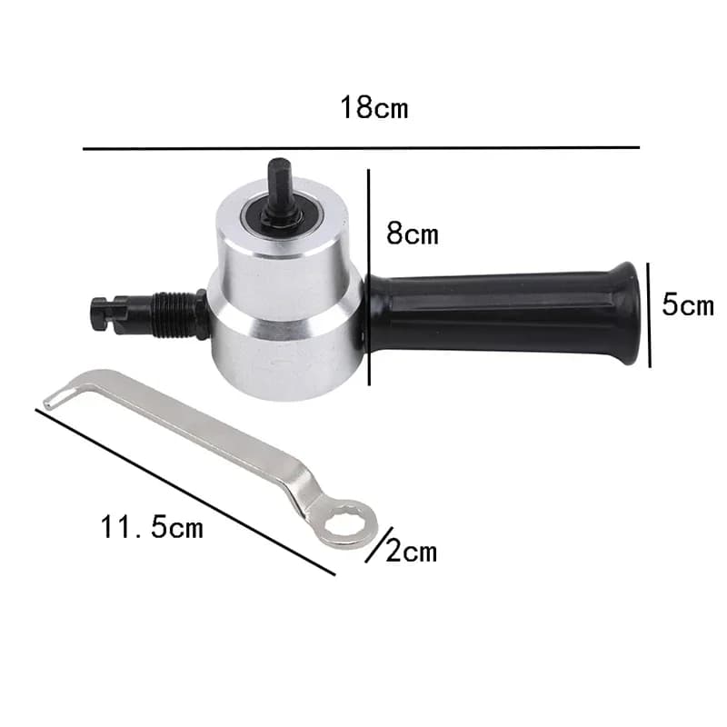 Accessoire grignoteuse pour perceuse électrique sur tôle