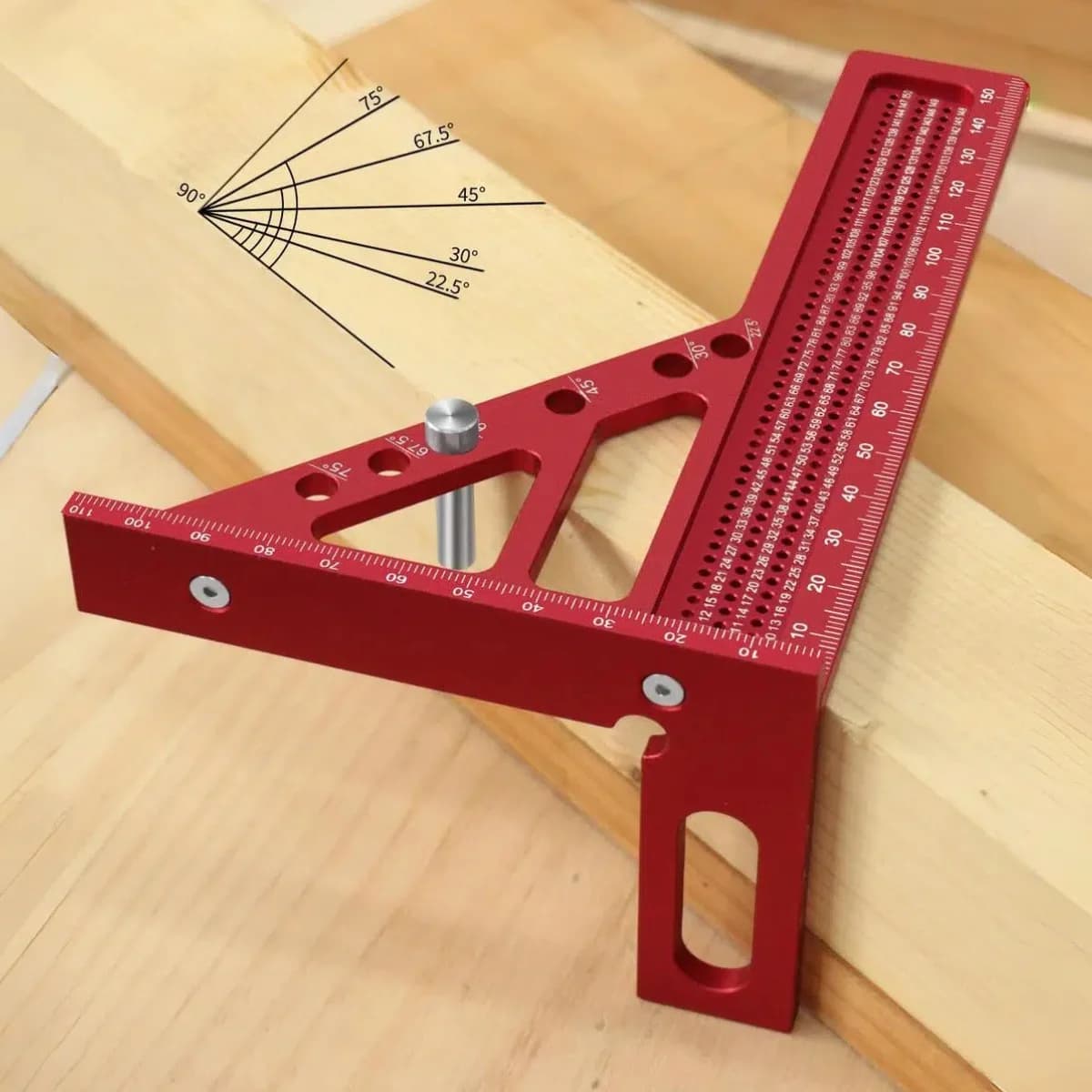 Équerre de menuiserie protracteur multi-angles 3D étendue