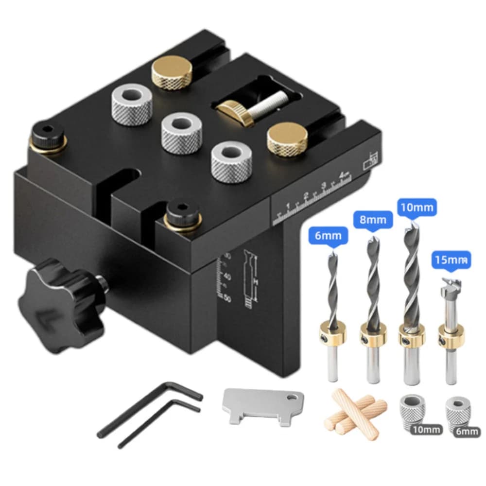 Kit gabarit 3-en-1 réglable pour tourillons et trous obliques