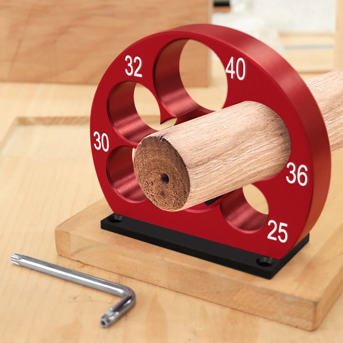 Gabarit réglable pour chevilles à 5 trous (25-40 mm)