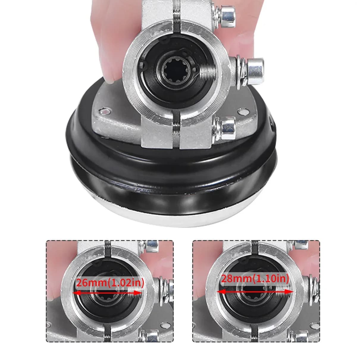 Tête de rechange pour réducteur de débroussailleuse 26mm/28mm