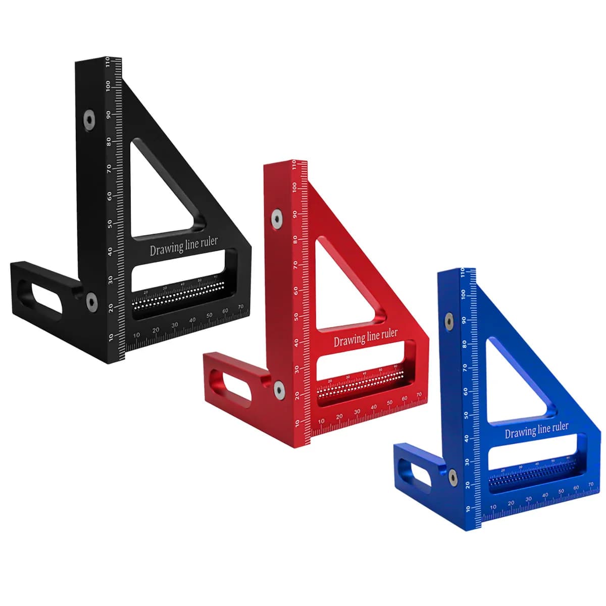 Règle d'angle en aluminium pour menuisier (45°/90°)