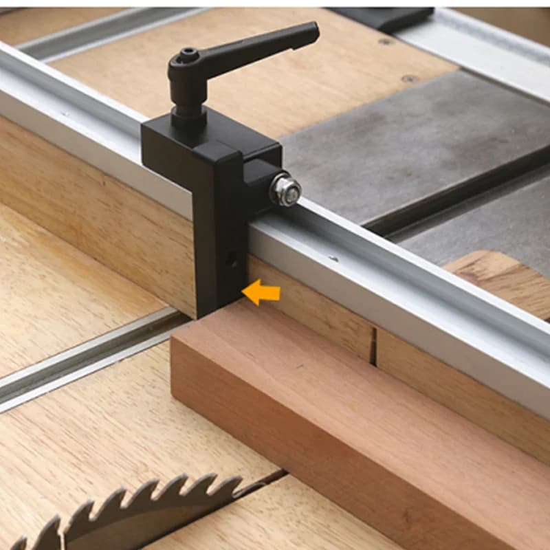 Butée coulissante en aluminium pour rail T