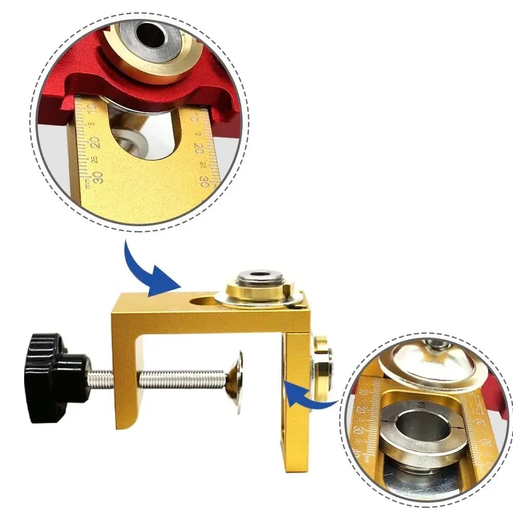 Gabarit de chevillage et guide-perceuse réglable 3-en-1